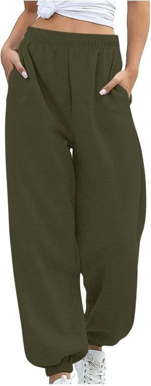 Women's Bottom Sweatpants Joggers Pants Workout High Waisted Yoga Pants with Yoga Pants for Women Plus Size Pocket