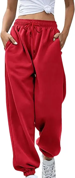 Women's Bottom Sweatpants Joggers Pants Workout High Waisted Yoga Pants with Yoga Pants for Women Plus Size Pocket