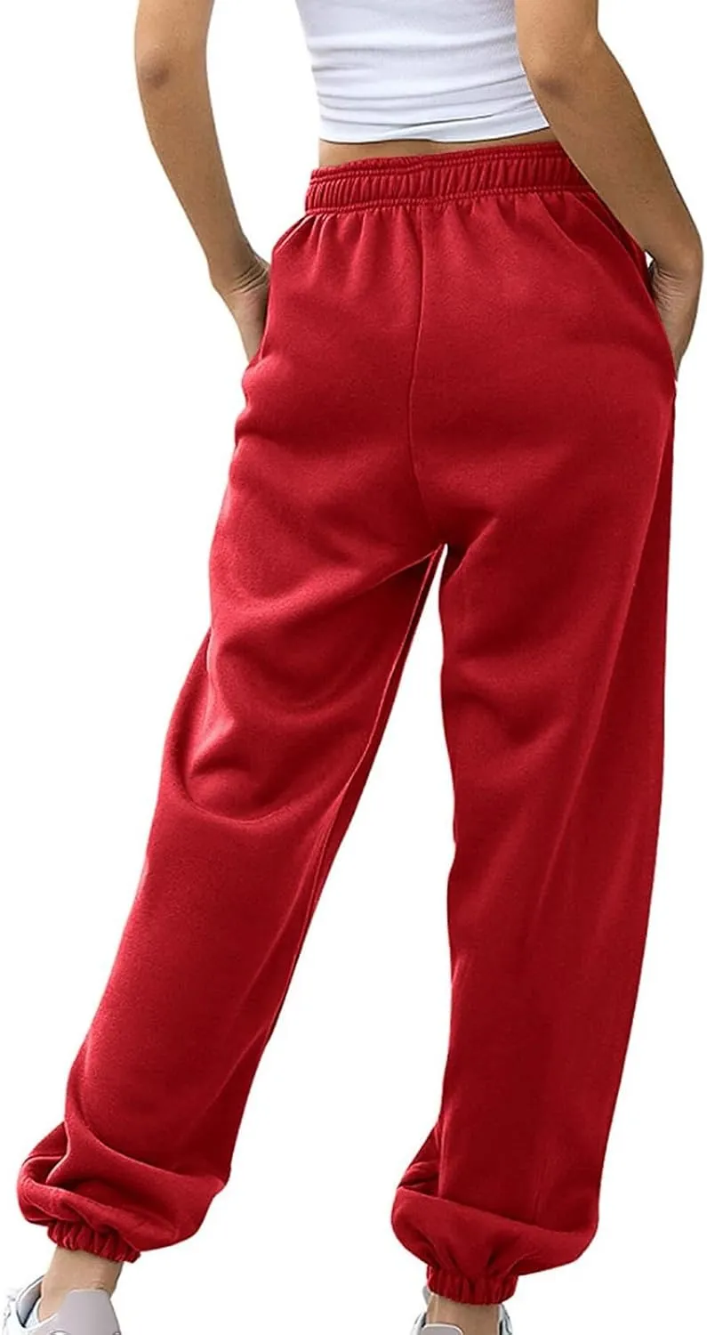 Women's Bottom Sweatpants Joggers Pants Workout High Waisted Yoga Pants with Yoga Pants for Women Plus Size Pocket