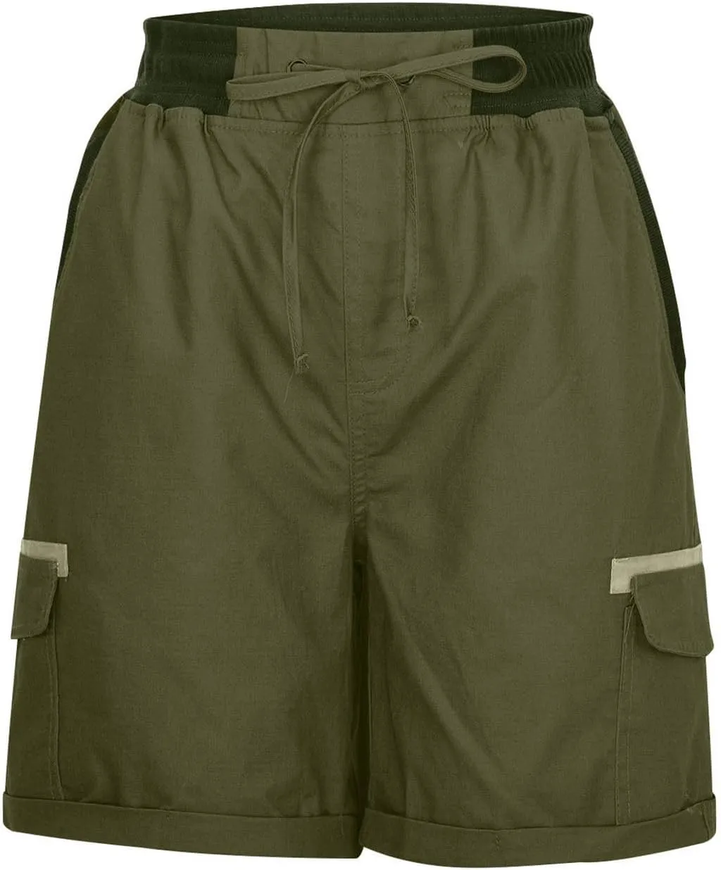 Women's Cargo Shorts 2025 Casual Summer High Waisted Hiking Shorts with Pockets Pull On Comfy Outdoor Outfits Trendy