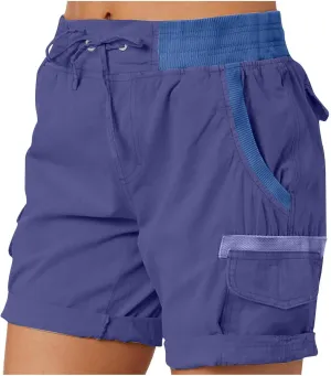 Women's Cargo Shorts 2025 Casual Summer High Waisted Hiking Shorts with Pockets Pull On Comfy Outdoor Outfits Trendy