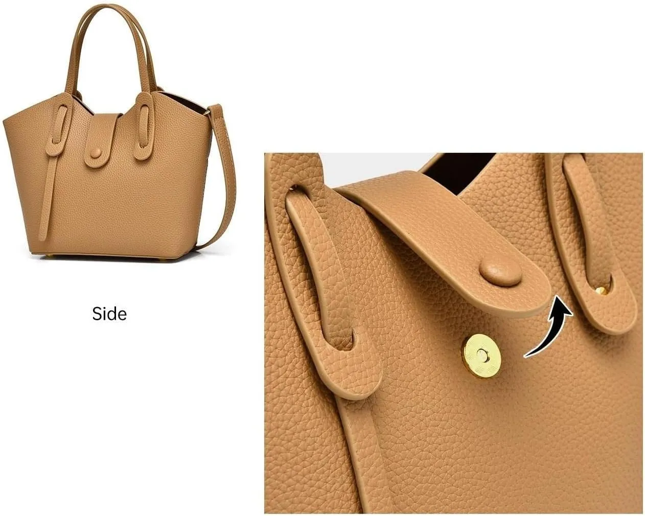 Women's Commuter Handbags Synthetic Leather Shoulder Bags Adjustable Crossbody Bag Zipper Purses