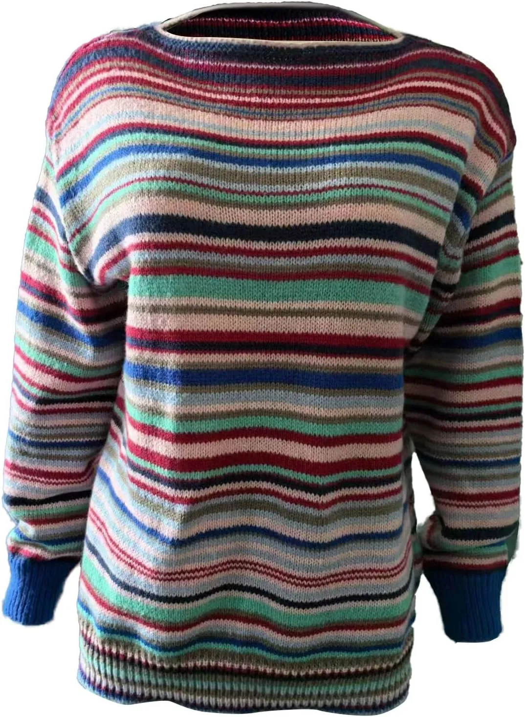 Women's Fair Isle Sweater Classic Retro Sweaters Long Sleeve Crewneck Lightweight Vintage Knitted Pullover Tops