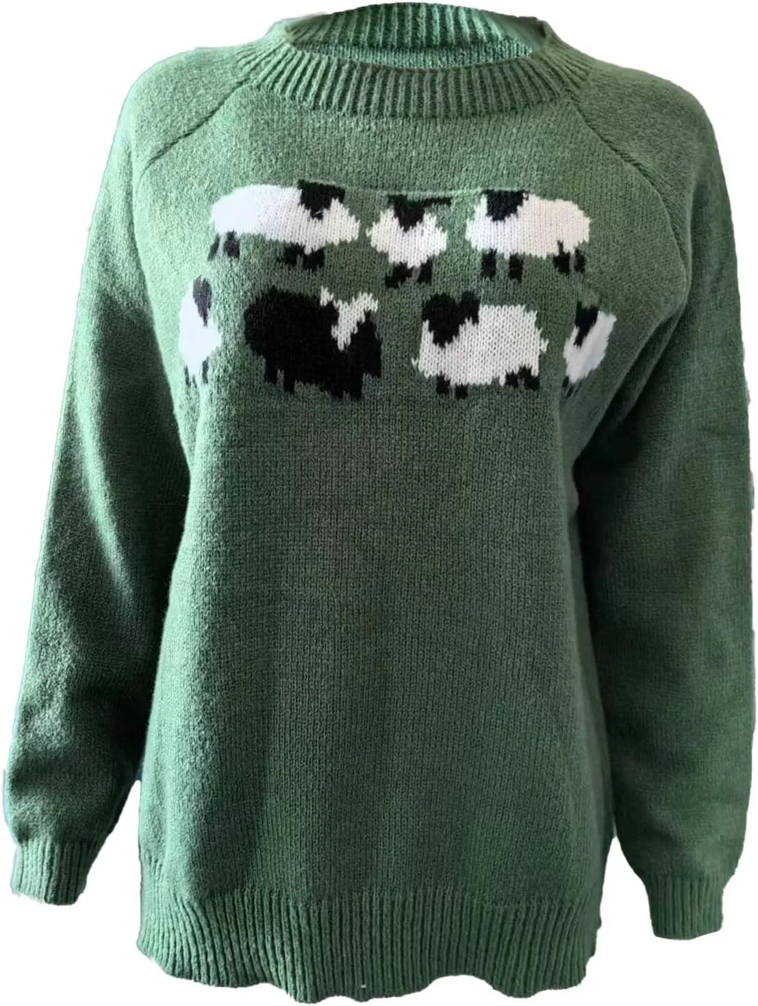 Women's Fair Isle Sweater Classic Retro Sweaters Long Sleeve Crewneck Lightweight Vintage Knitted Pullover Tops