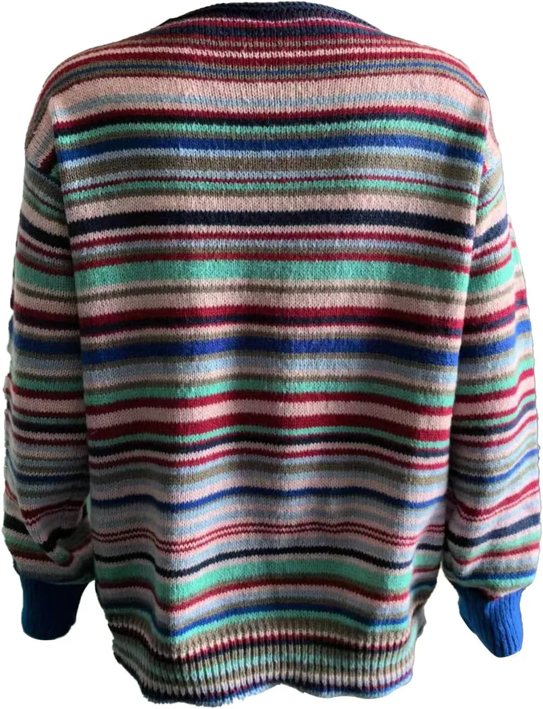 Women's Fair Isle Sweater Classic Retro Sweaters Long Sleeve Crewneck Lightweight Vintage Knitted Pullover Tops