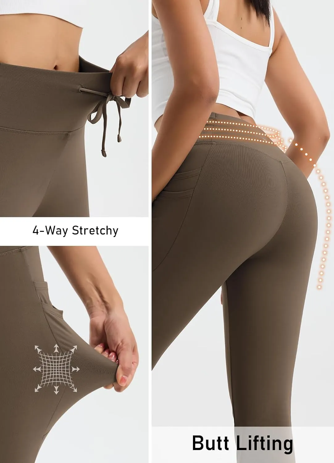 Women's Fleece Lined Pants Straight Leg Thermal Sweatpants Water Resistant Hiking Yoga Dress Pants Flare Leggings