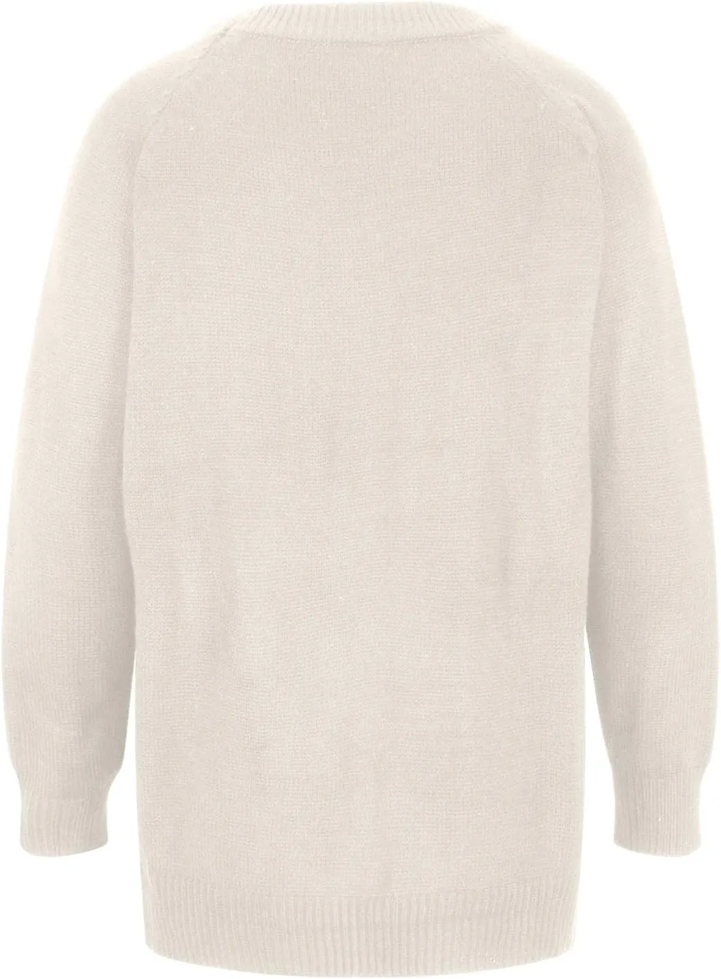 Women's Heart Embroidered Sweaters Fall Fashion Casual Crewneck Retro Knitting Long Sleeve Pullover Sweater