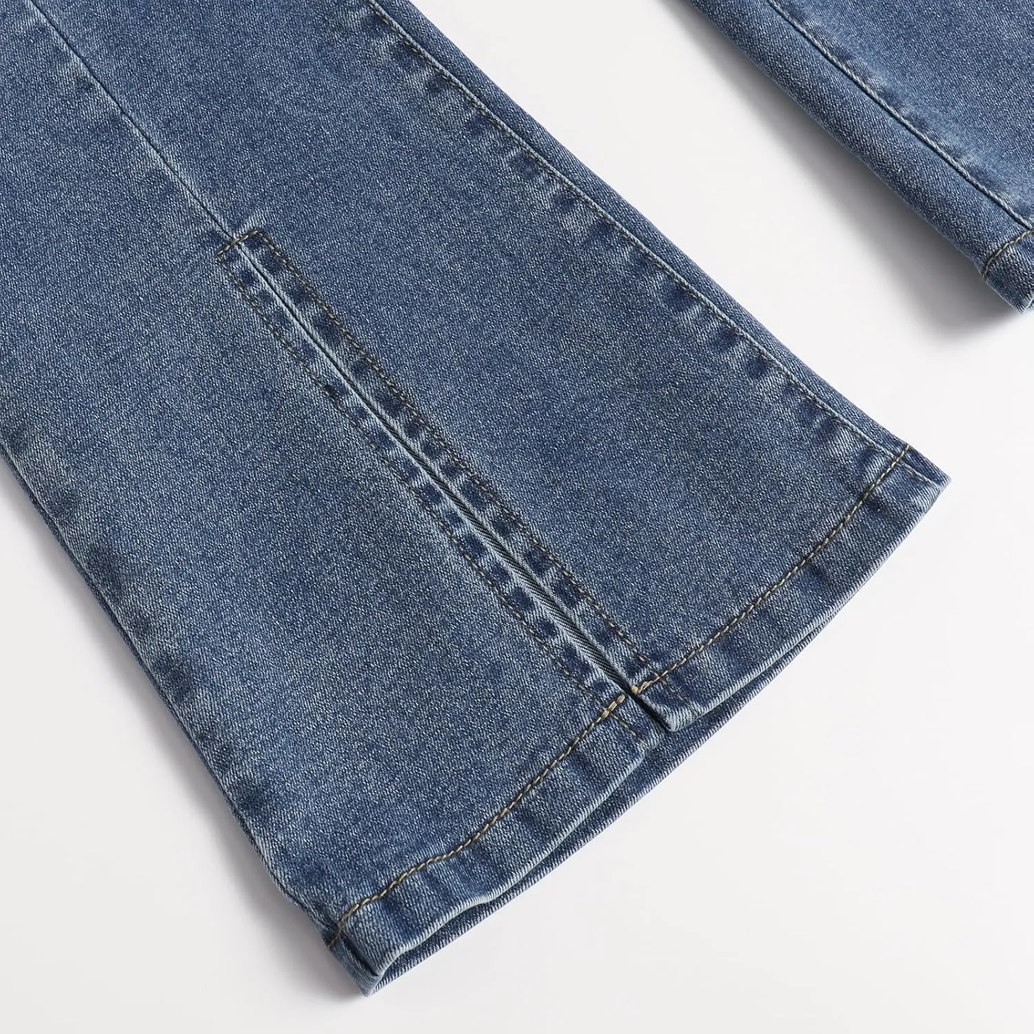Women's High Waisted Stretch Skinny Slit Classic Bell Bottom Denim Jeans
