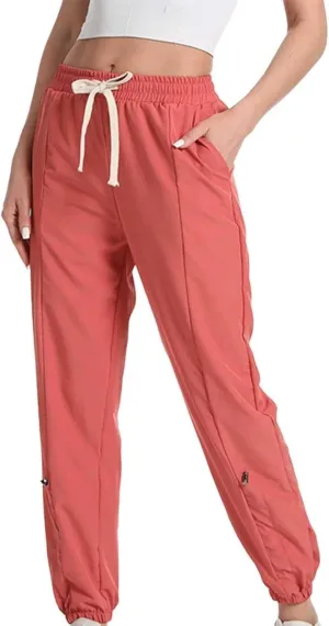 Women's Joggers Drawstring Hiking Pants with Pockets Active Pant for Women Athletic Stretch Breathable Sweatpant