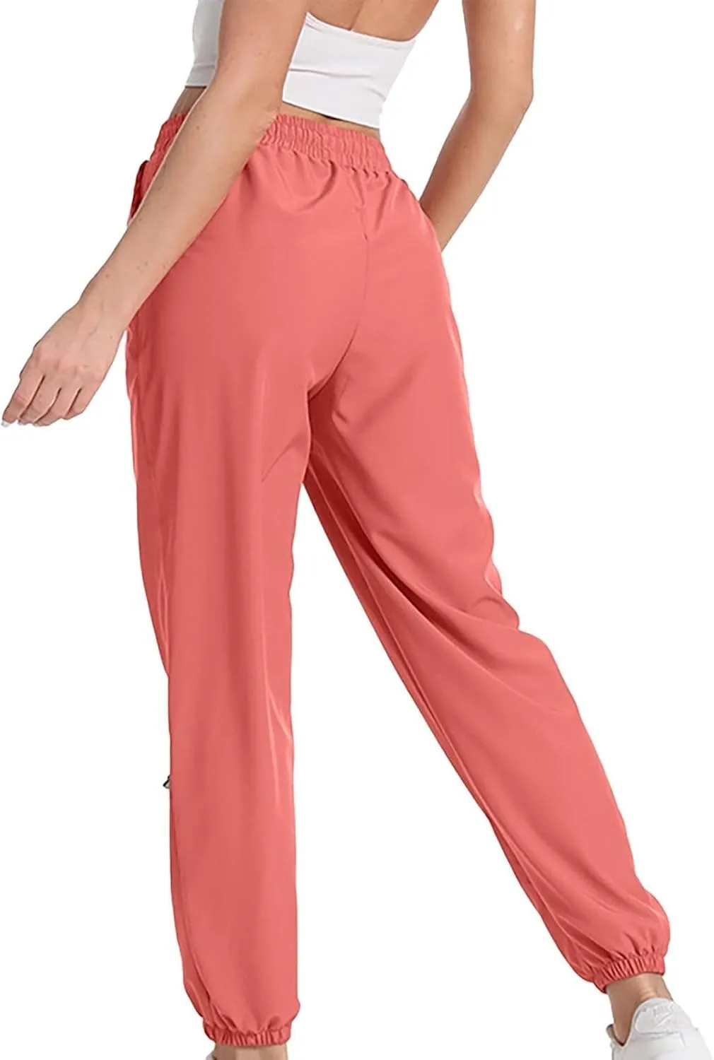 Women's Joggers Drawstring Hiking Pants with Pockets Active Pant for Women Athletic Stretch Breathable Sweatpant