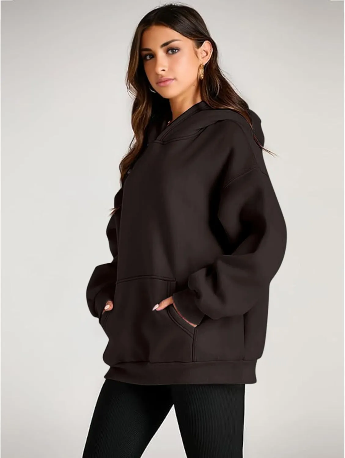 Women’s Oversized Hoodie - Long Sleeve Fleece Oversized Pullover Sweatshirt