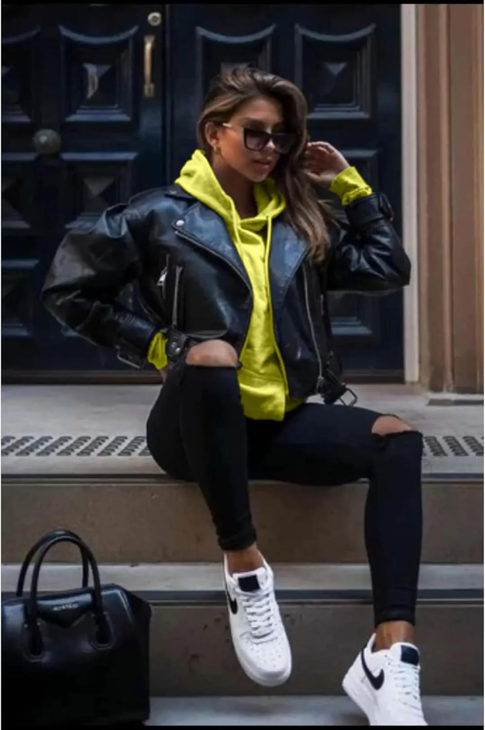Women’s Oversized Hoodie - Long Sleeve Fleece Oversized Pullover Sweatshirt