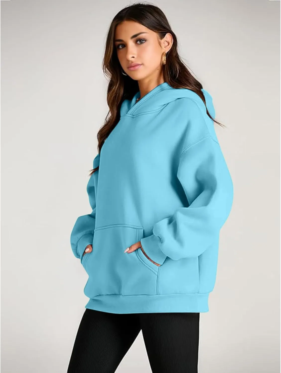 Women’s Oversized Hoodie - Long Sleeve Fleece Oversized Pullover Sweatshirt