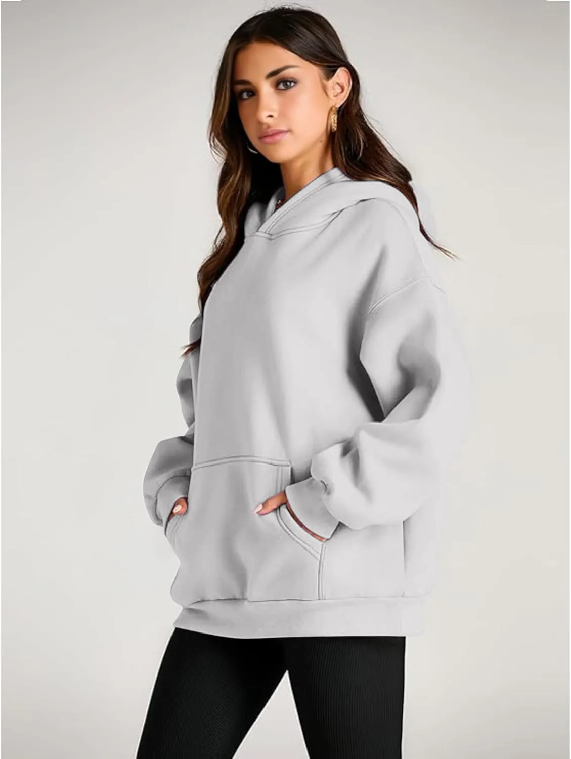 Women’s Oversized Hoodie - Long Sleeve Fleece Oversized Pullover Sweatshirt