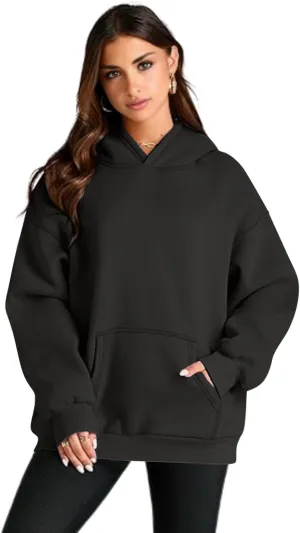 Women’s Oversized Hoodie - Long Sleeve Fleece Oversized Pullover Sweatshirt