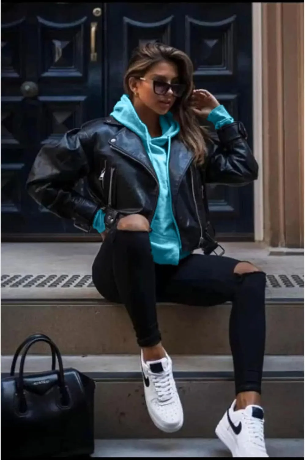 Women’s Oversized Hoodie - Long Sleeve Fleece Oversized Pullover Sweatshirt
