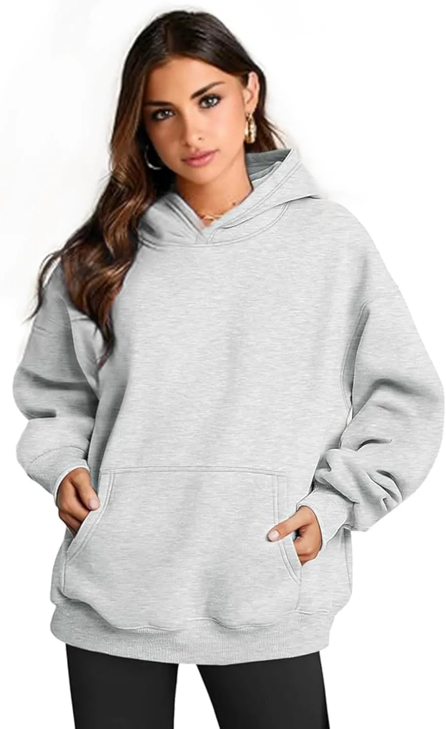 Women’s Oversized Hoodie - Long Sleeve Fleece Oversized Pullover Sweatshirt