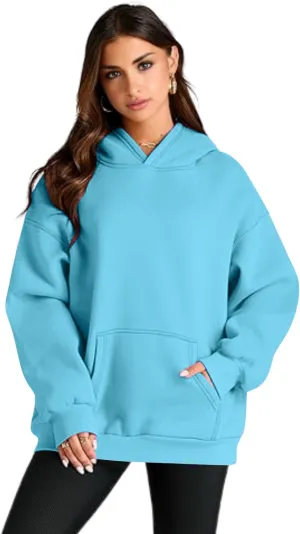 Women’s Oversized Hoodie - Long Sleeve Fleece Oversized Pullover Sweatshirt