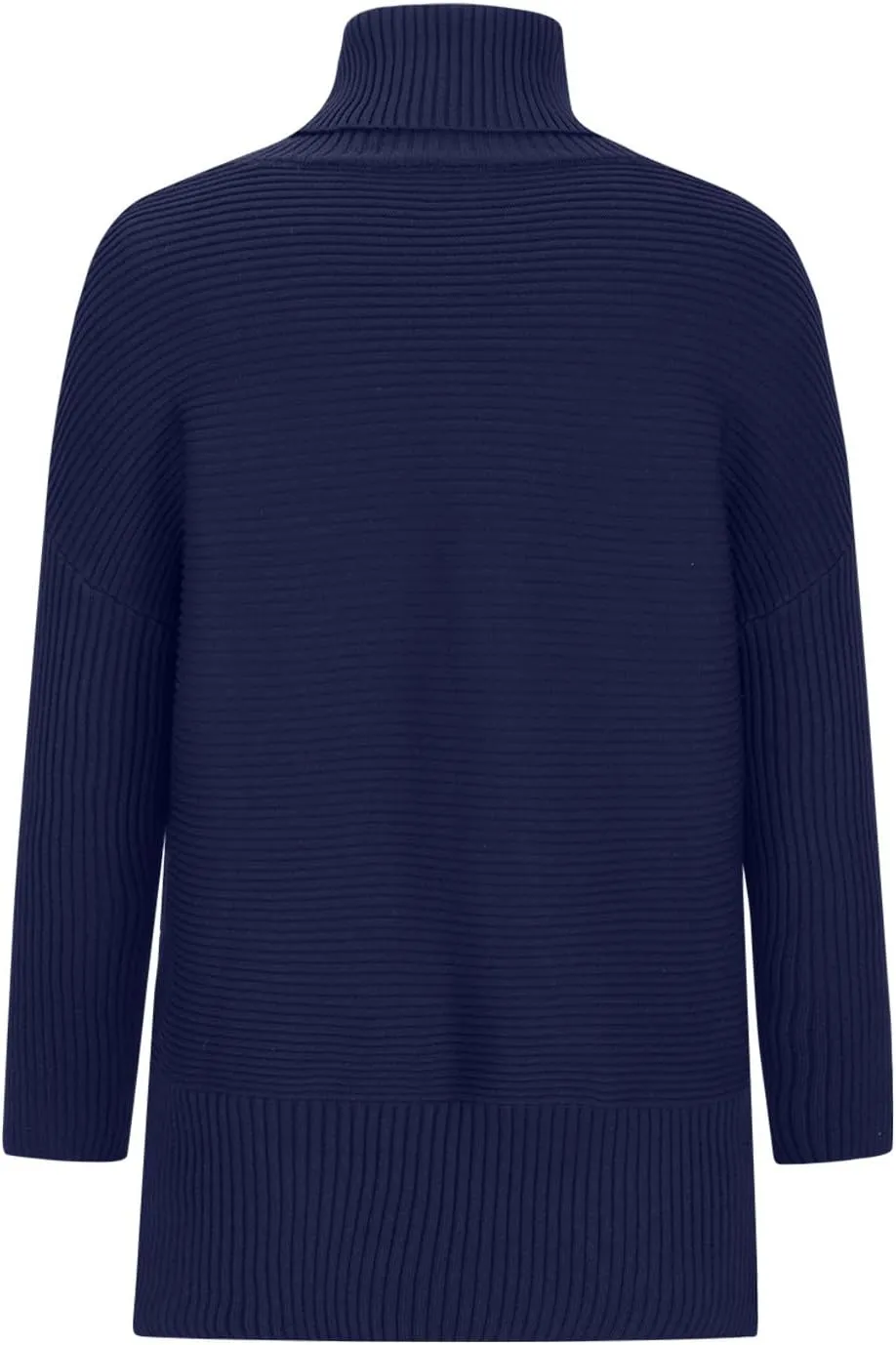 Women's Oversized Pullover Solid Turtle Neck Batwing Striped Knitted Sweater Slit Wide Hem Loose Fit Outwear Sweater