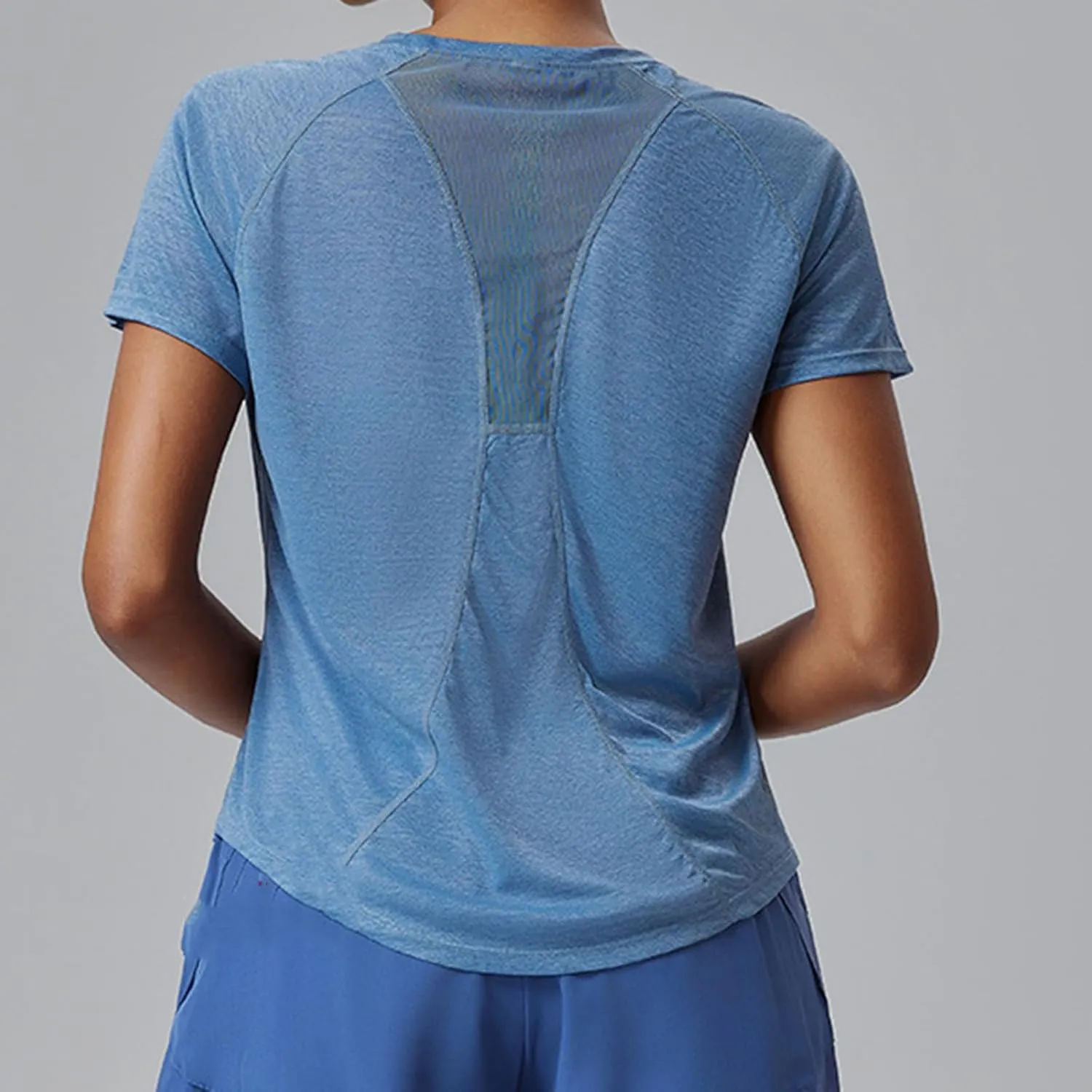 Women's Short Sleeve Workout Shirts Breathable Crew Neck Yoga T-Shirts Moisture Wicking Quick Dry Athletic Tee Tops