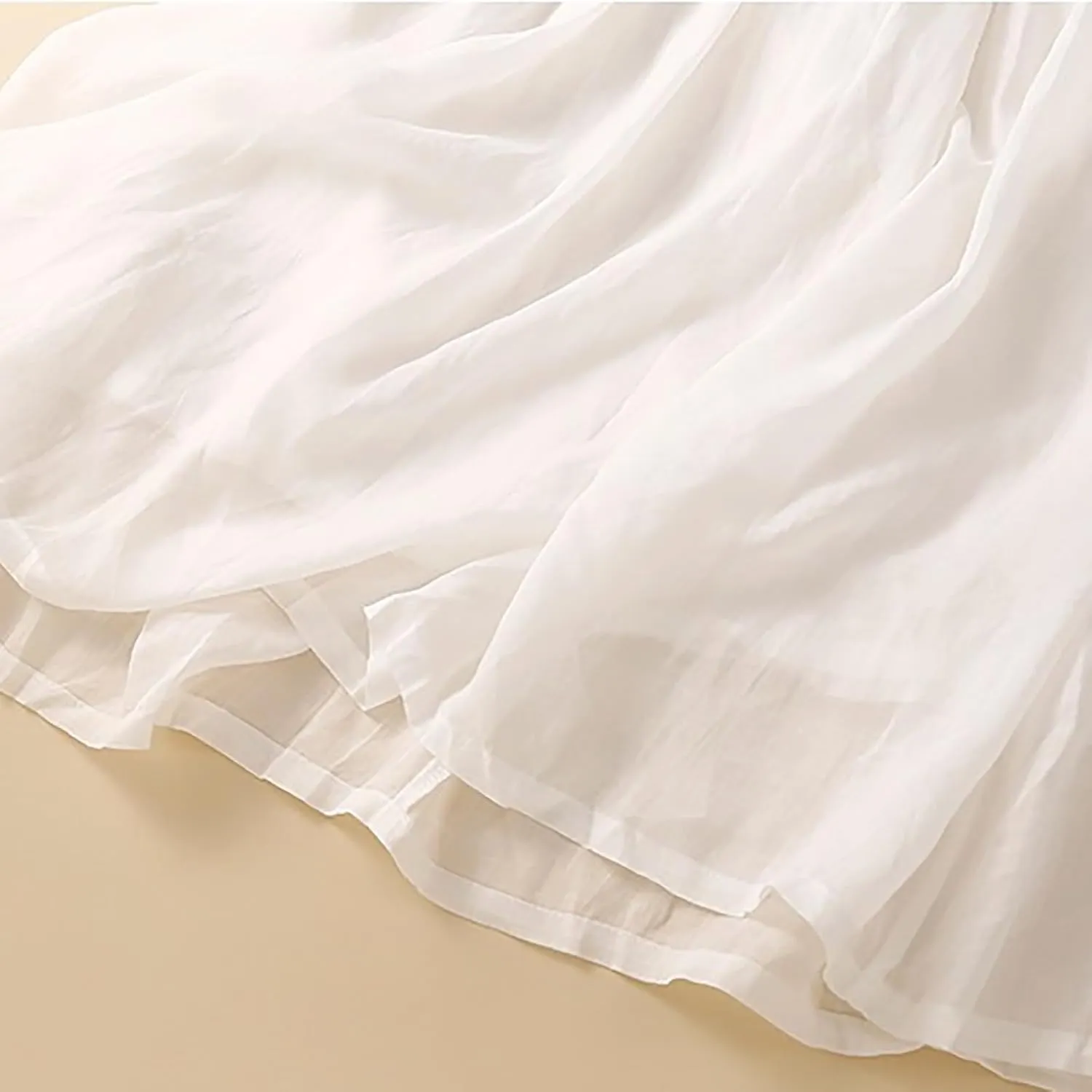 Women's Summer Boho Maxi Skirt Cotton Linen A-Line Flowy Ruffle Tiered Layered Elastic High Waist Beach Long Skirts