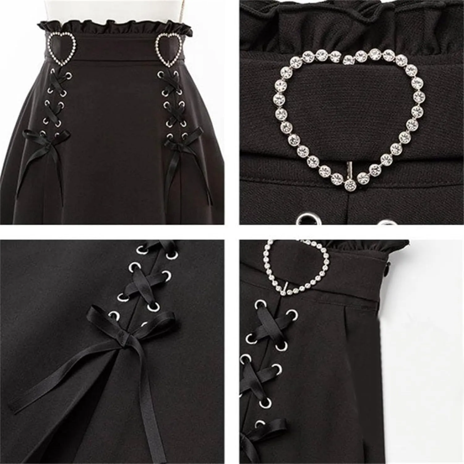 Womens Summer Skirts Trendy High Waist Tummy Control Side Zipper Bow Tie A-Line Casual Mini Skirts for Women Summer
