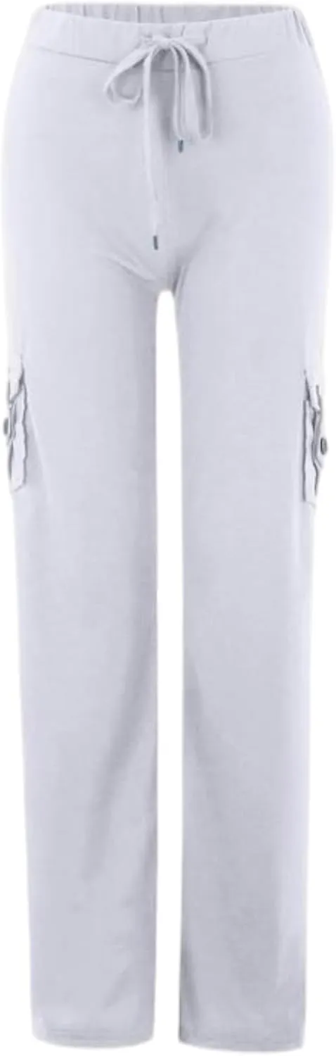 Womens Wide Leg Yoga Pants Cargo Wide Leg Trouser Yoga Pants Plus Size Flare Leggings Bootcut Yoga Pants with Pockets
