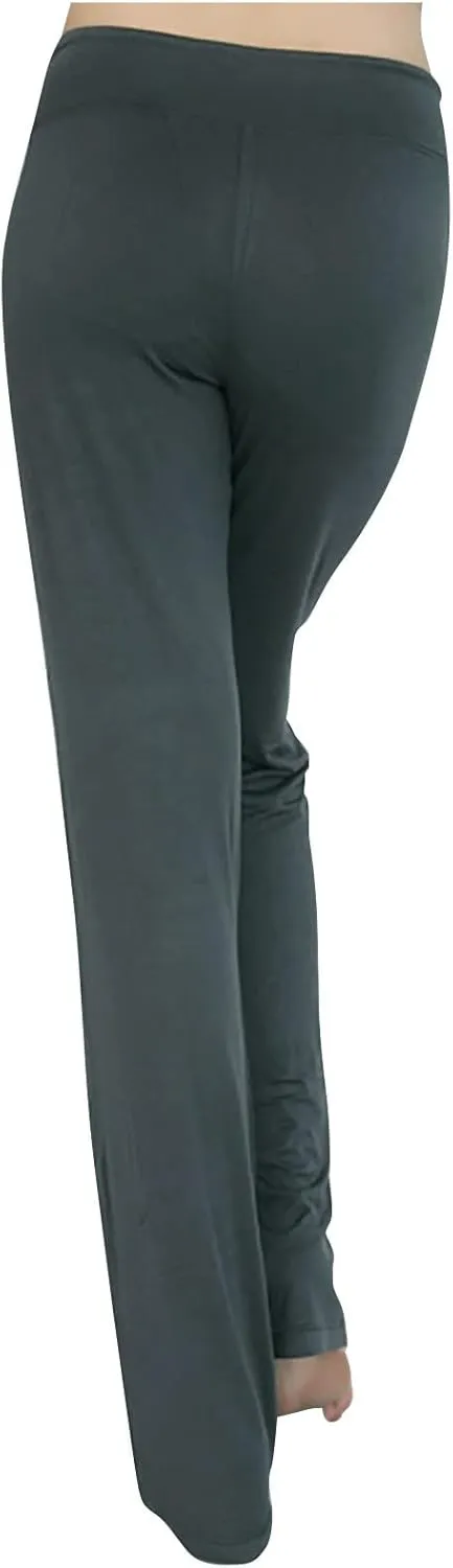 Womens Wide Leg Yoga Pants High Waist Tummy Control Loose Comfy Lounge Trousers Bootcut Drawstring Workout Leggings