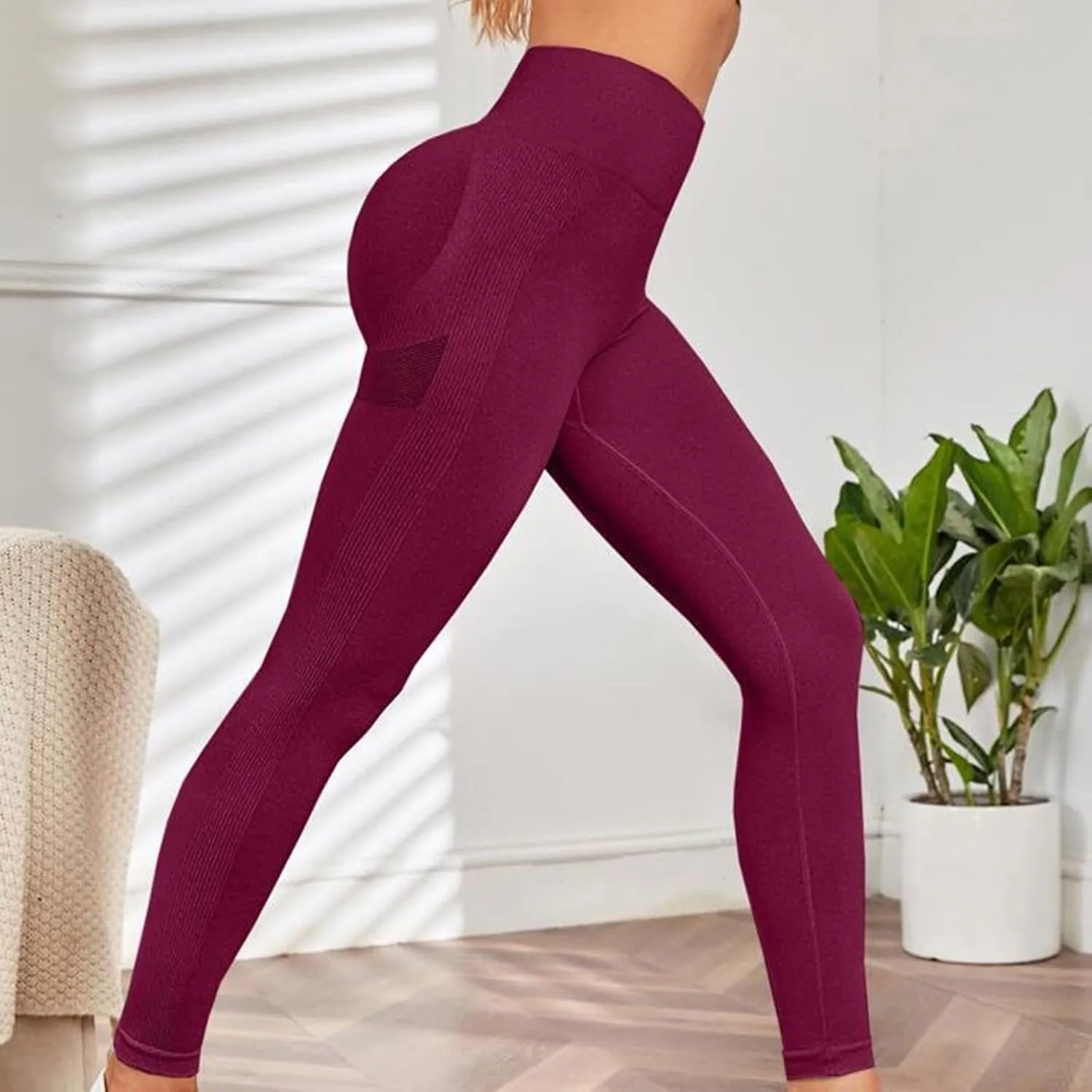 Womens Workout Leggings with High Waist Tummy Control Soft Flare Leggings Compression Athletic Workout Gym Yoga Pants