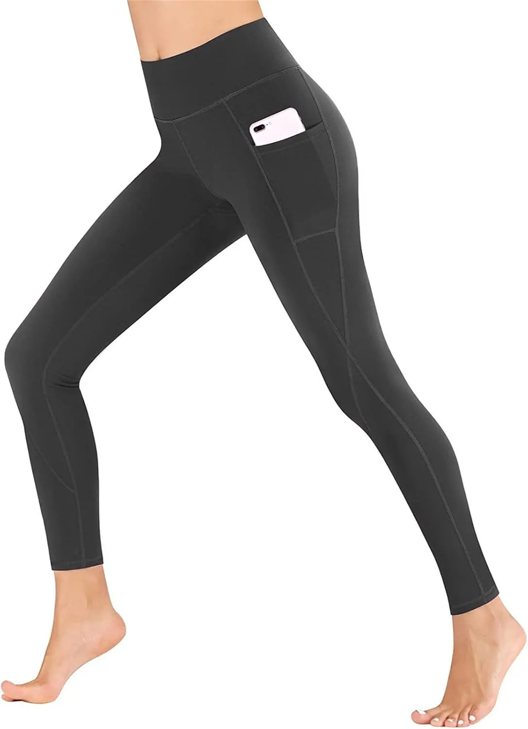Womens Yoga Pants with Pockets Compression High Waist Tummy Control Leggings Workout Athletic Running Tights