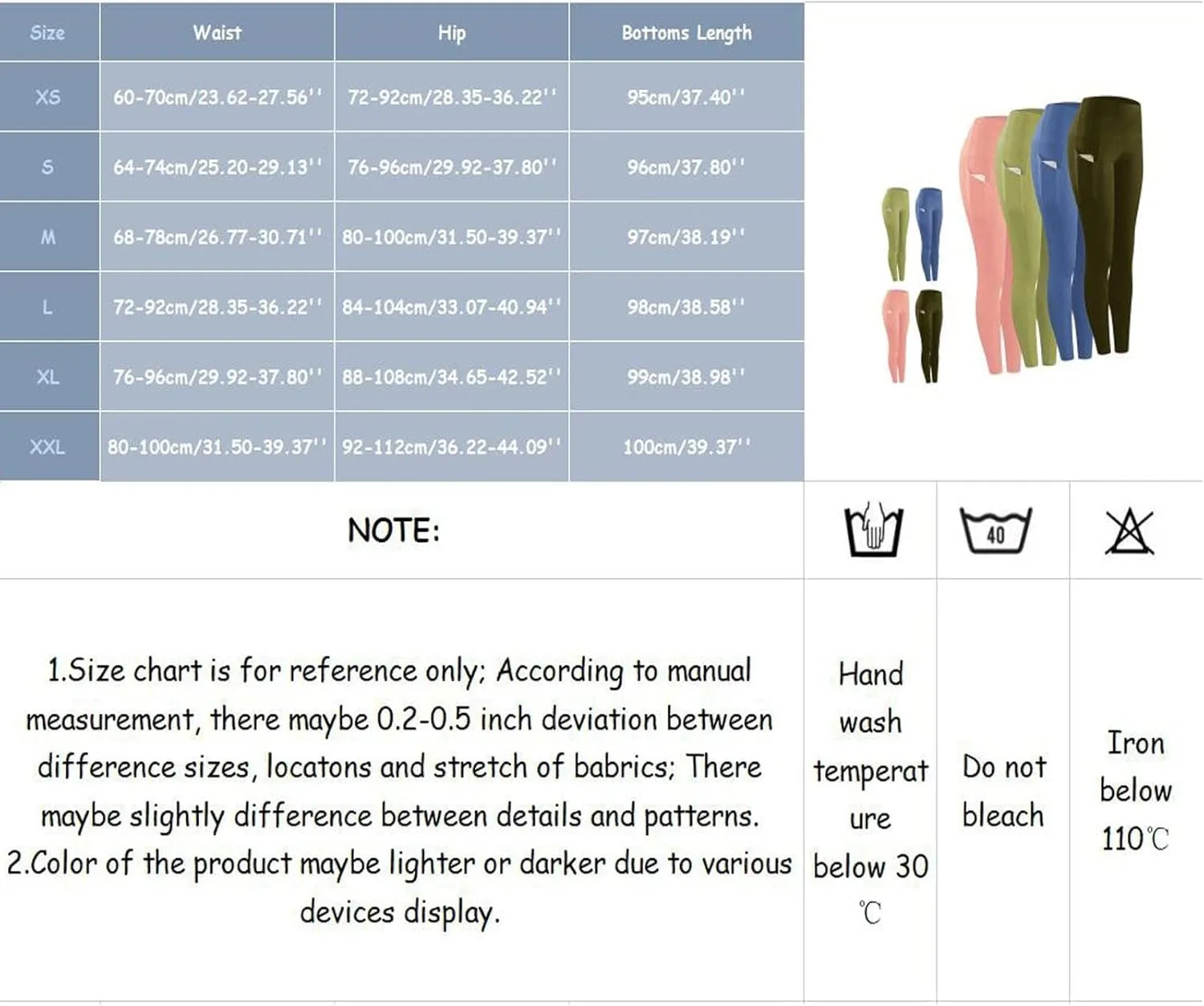 Womens Yoga Pants with Pockets Compression High Waist Tummy Control Leggings Workout Athletic Running Tights