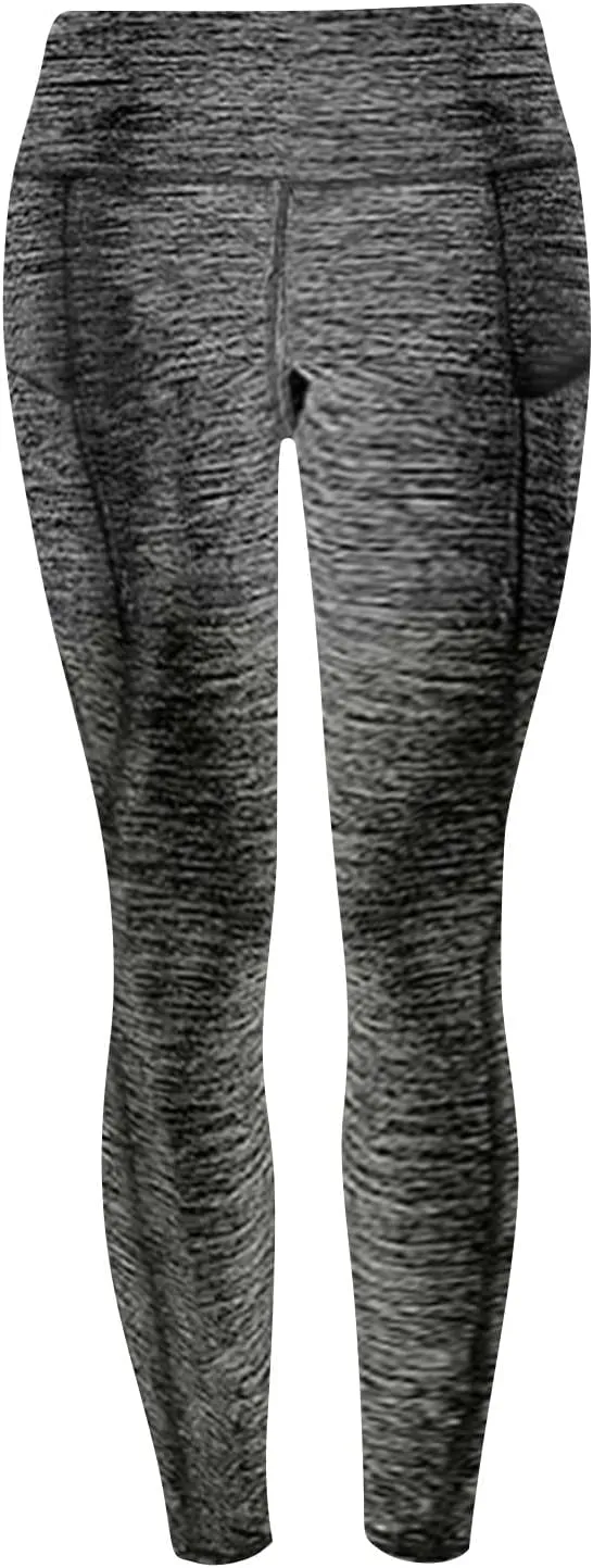 Womens Yoga Pants with Pockets Compression High Waist Tummy Control Leggings Workout Athletic Running Tights