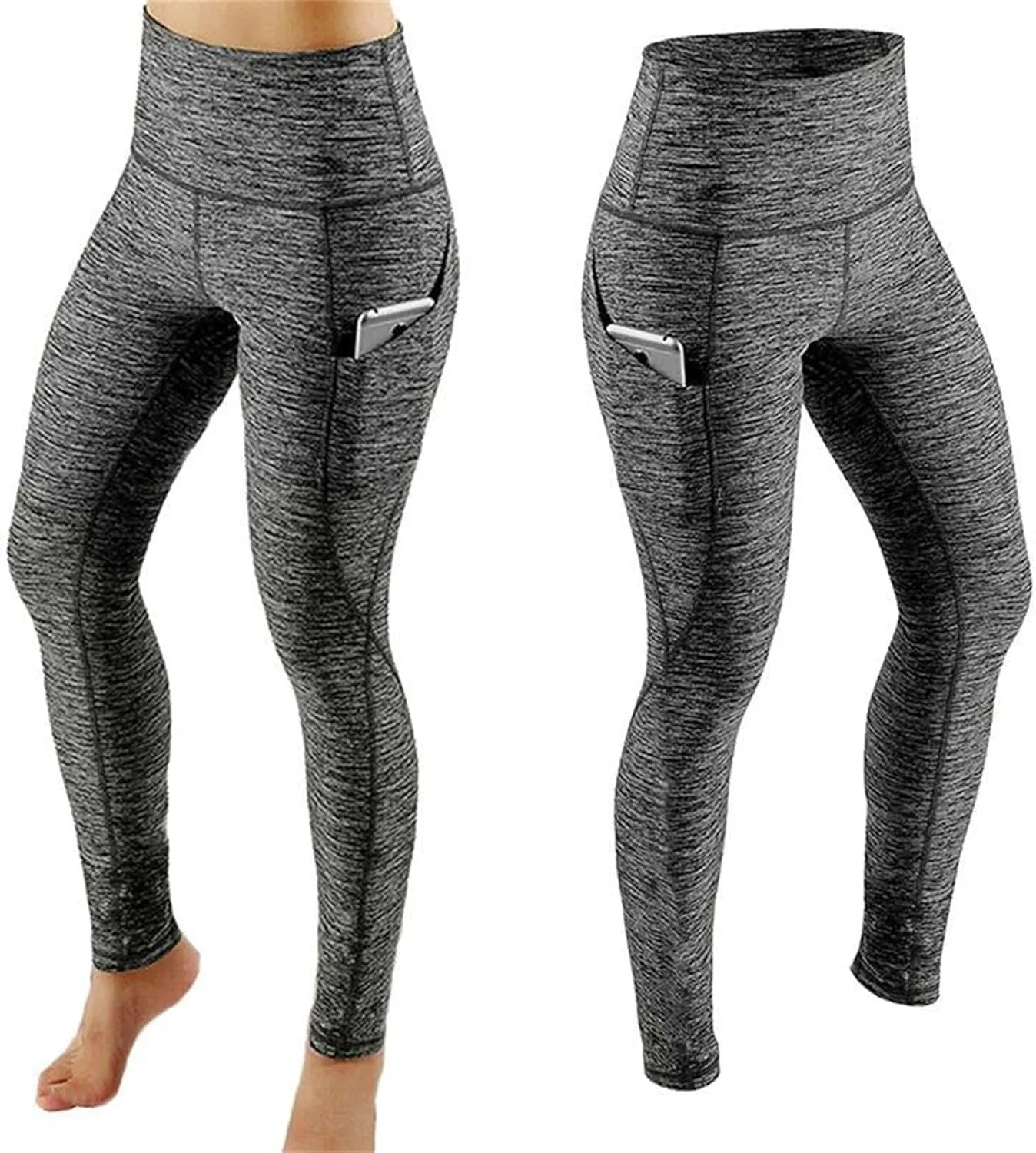 Womens Yoga Pants with Pockets Compression High Waist Tummy Control Leggings Workout Athletic Running Tights