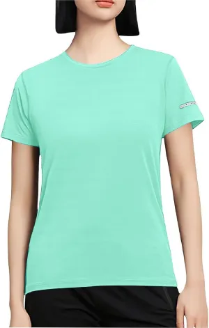 Workout Tops for Women Breathable Quick Dry Loose Fit Crewneck Yoga T Shirt Short Sleeve Running Gym Athletic Tee Top