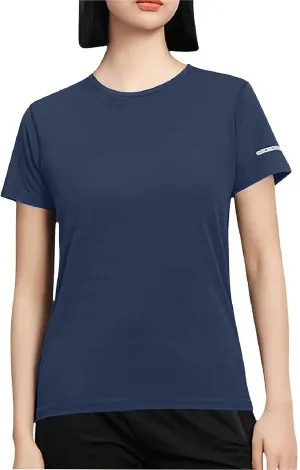 Workout Tops for Women Breathable Quick Dry Loose Fit Crewneck Yoga T Shirt Short Sleeve Running Gym Athletic Tee Top