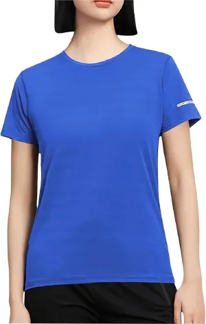 Workout Tops for Women Breathable Quick Dry Loose Fit Crewneck Yoga T Shirt Short Sleeve Running Gym Athletic Tee Top