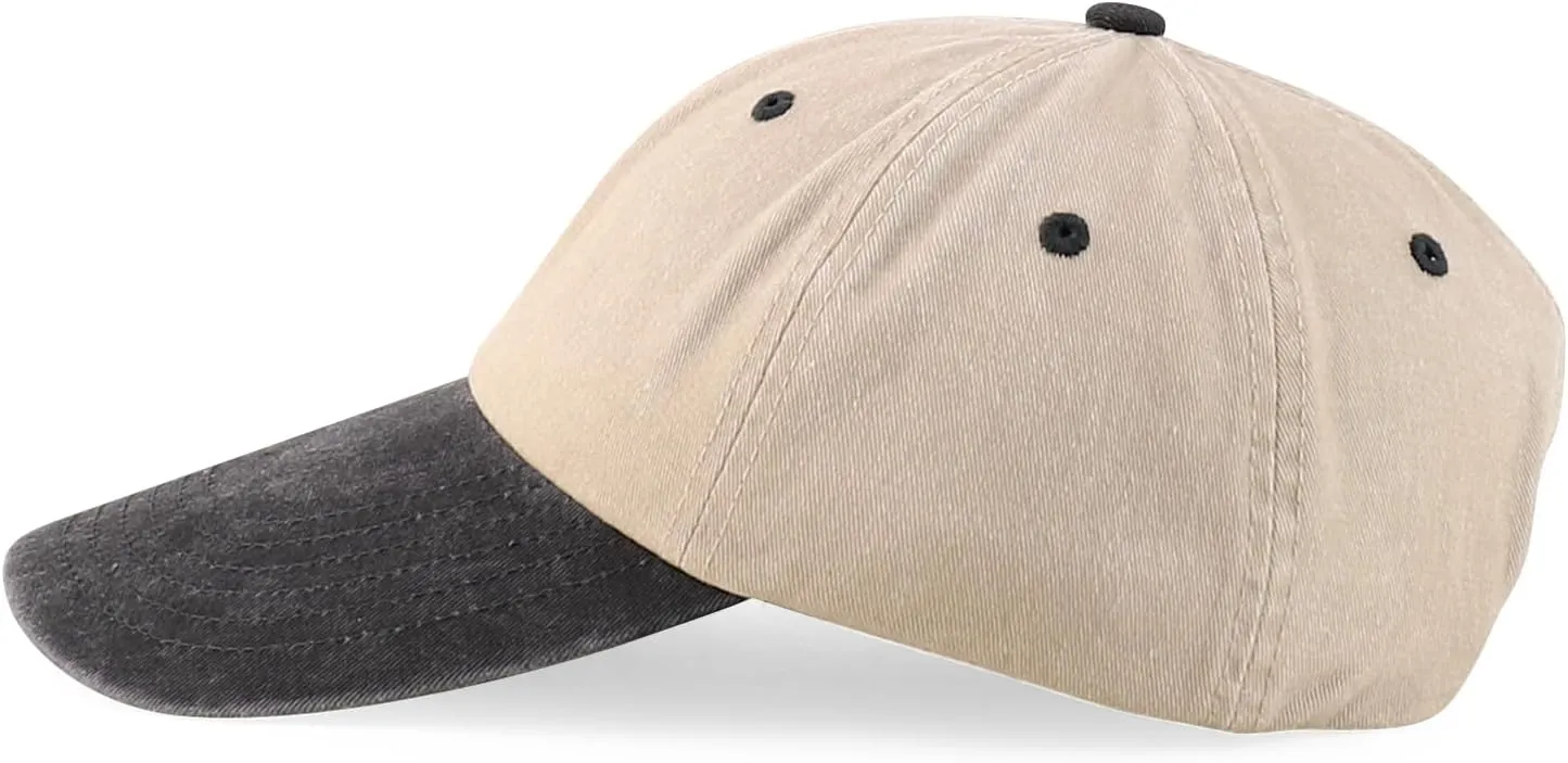 XXL Oversize 4 Inch Long Bill Pigment Dyed Baseball Cap