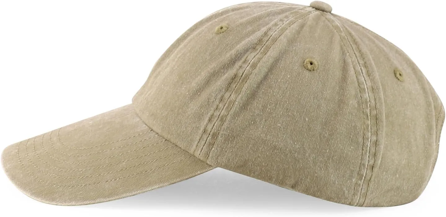 XXL Oversize 4 Inch Long Bill Pigment Dyed Baseball Cap