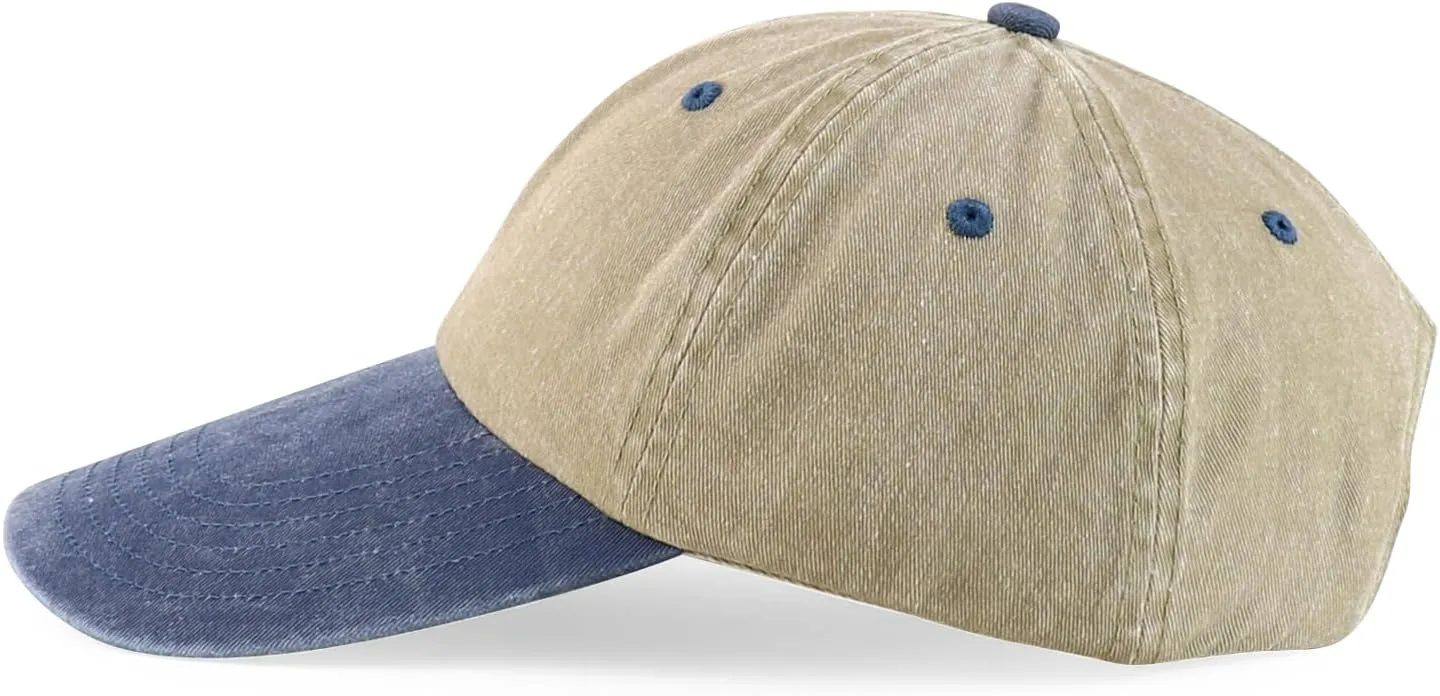 XXL Oversize 4 Inch Long Bill Pigment Dyed Baseball Cap