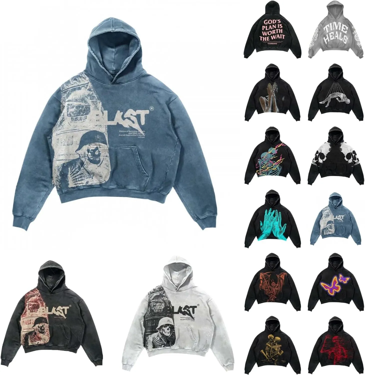 Y2K Fleece Hoodie Women Cropped Hoodie Graphic Short Hooded Sweatshirts with Pocket Streetwear Hoodies Essentials Hoodie