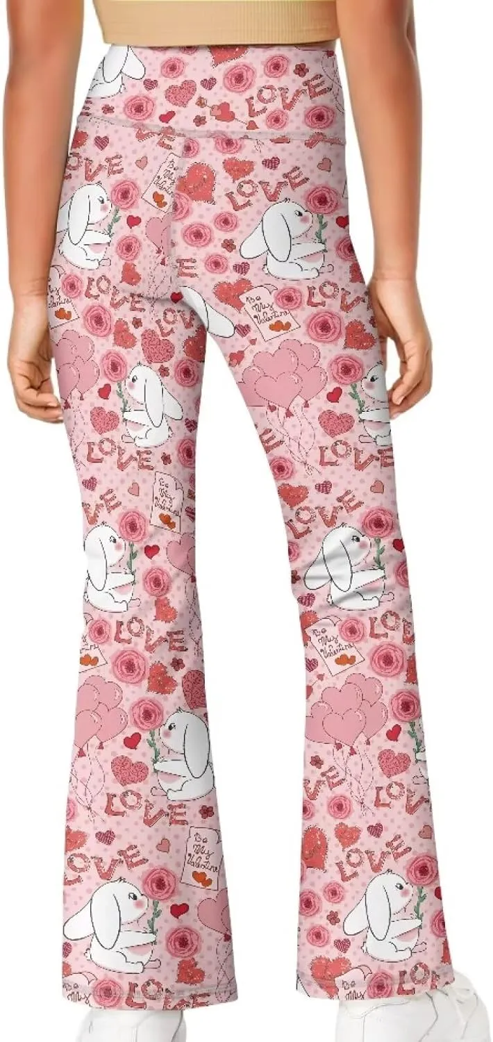 YEXIATODO Girls Wide Leg Yoga Pants Athletic Leggings High Waisted Yoga Pants Yoga Active Flared Yoga Pants 5-14