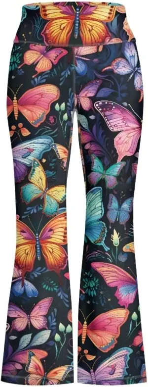 YEXIATODO Girls Wide Leg Yoga Pants Athletic Leggings High Waisted Yoga Pants Yoga Active Flared Yoga Pants Size 5-14