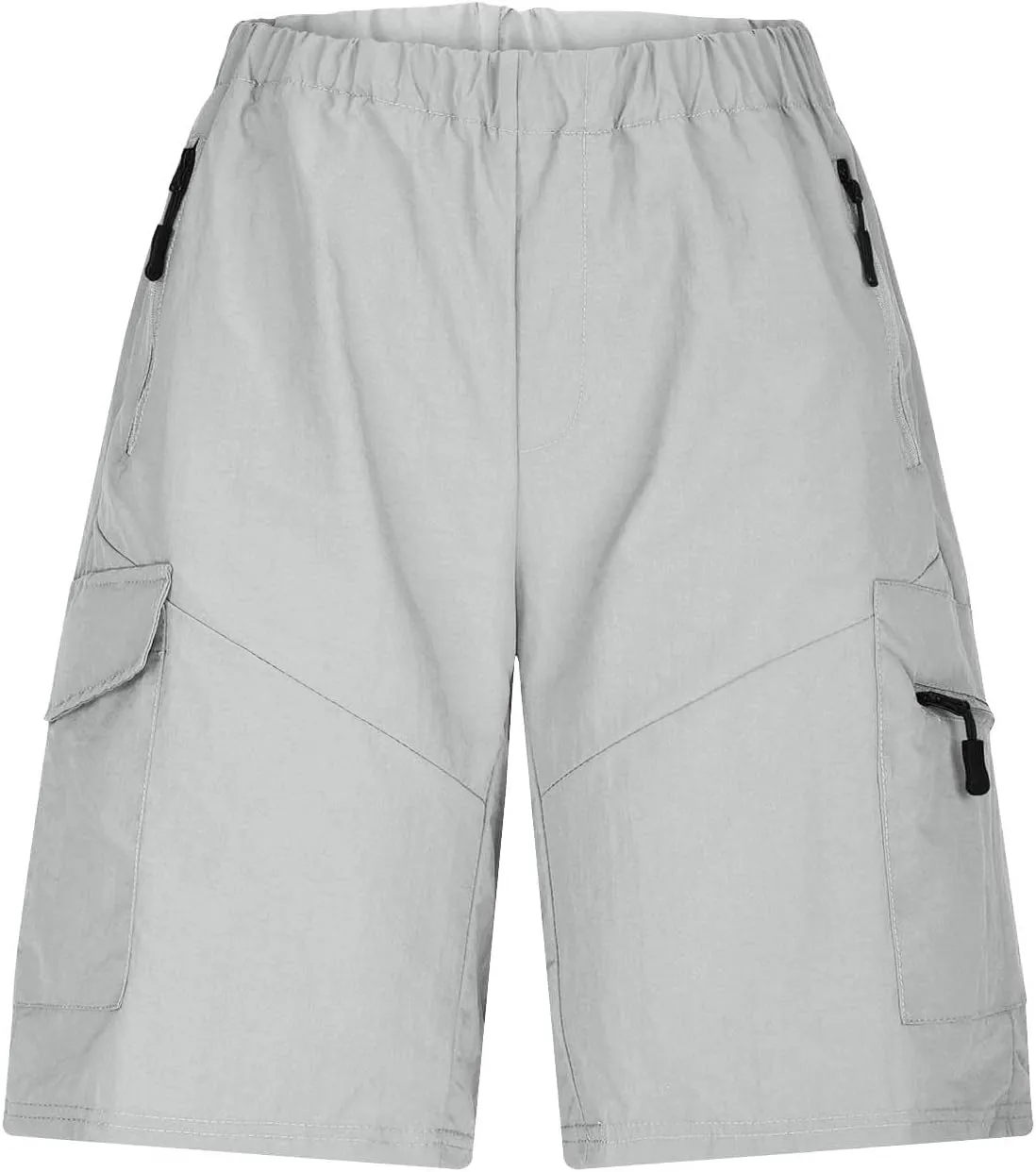 Ymosrh Mens Cargo Shorts Casual Outdoor Hiking Short Pants Elastic Waist Breathable Camping Fishing Shorts, S-4XL