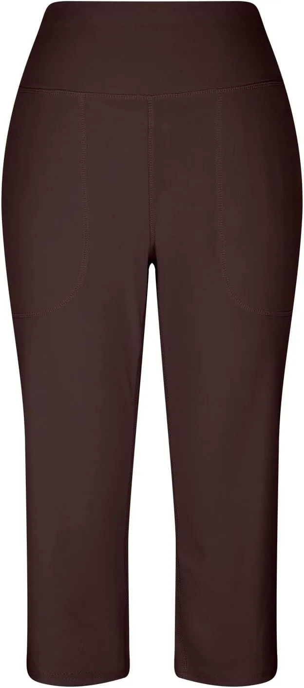 Yoga Capri for Women for Women Casual Stretch High Waisted Yoga Leggings Comfy Wide Leg Pants Women's Summer Yoga