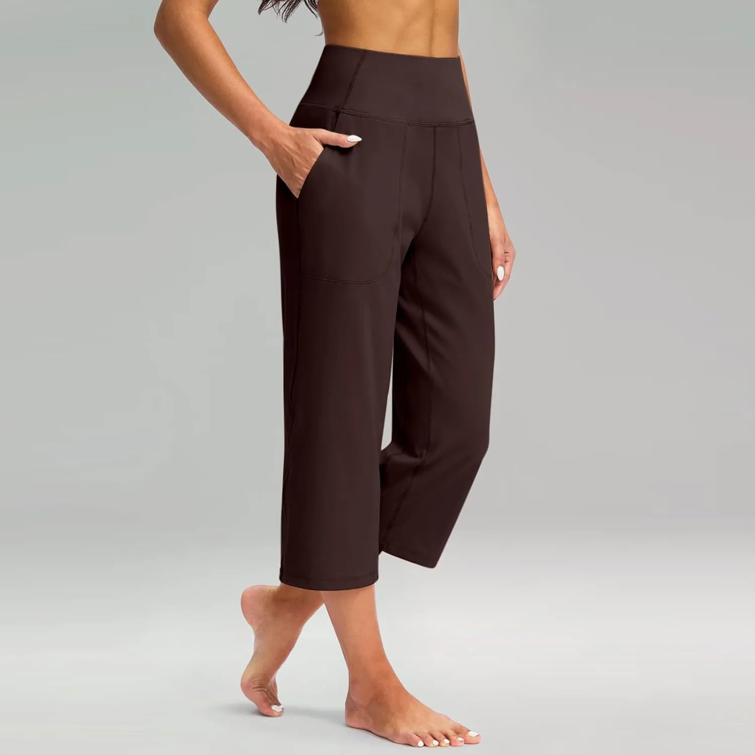 Yoga Capri for Women for Women Casual Stretch High Waisted Yoga Leggings Comfy Wide Leg Pants Women's Summer Yoga
